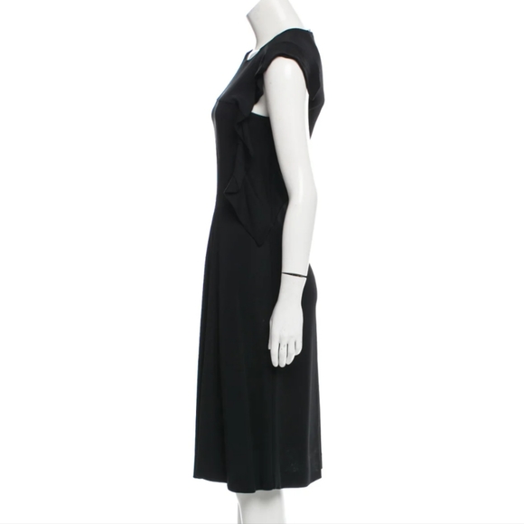 NWT 2009 Yves Saint Laurent Asymmetrical Midi Dress - Picture 7 of 10